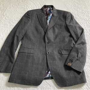 Ted Baker Mens Wool blazer Italy Fashion Fit *Altered Chest is 38” approx 37R